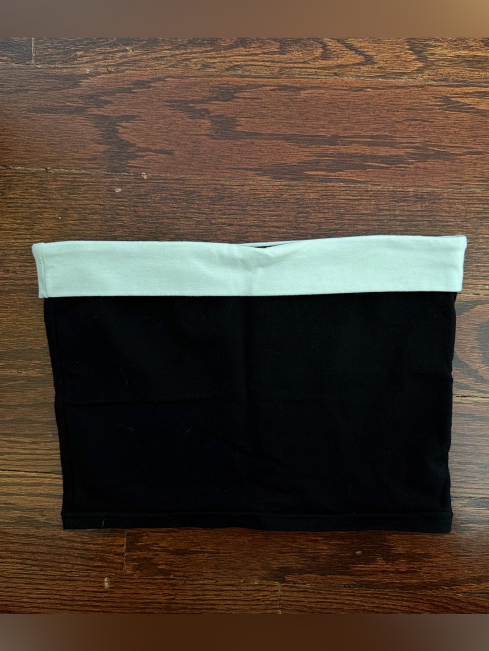 Edikted Black and White Foldover Tube Top